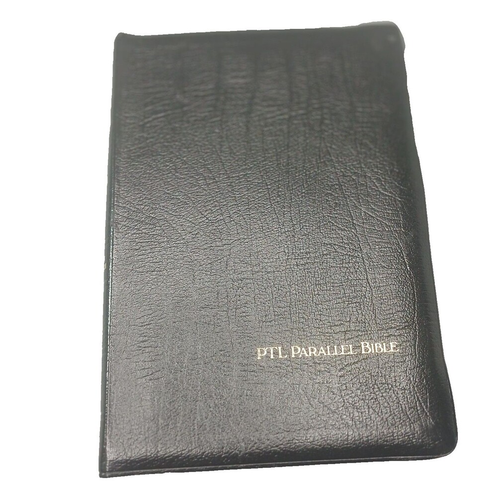 Holy Bible PTL Parallel Bible Black Leather Cover King James Version Large Print